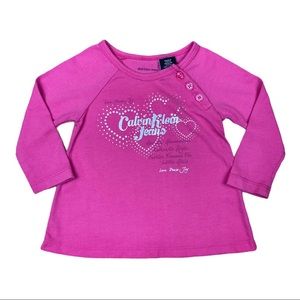 Calvin Klein Jeans Girls Long Sleeve Graphic Tee